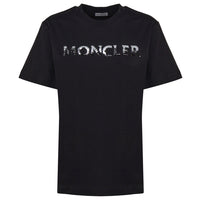 Moncler Sequin Logo Black T-Shirt XL