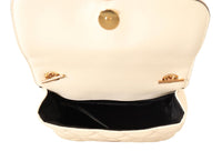 Versace Chic Nappa Leather Crossbody in Purity White