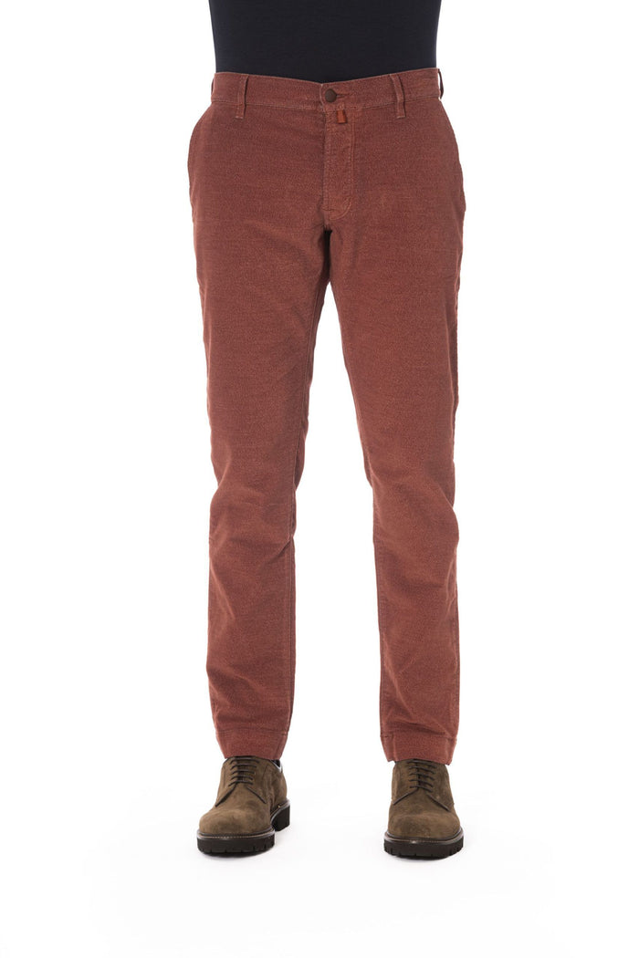 Jacob Cohen Burgundy Cotton Men Jeans