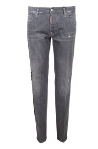 Dsquared² Chic Gray Slim-Fit Denim for the Modern Man