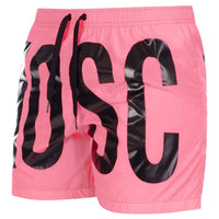 Moschino Brand Print Logo Pink Short Swim Shorts M