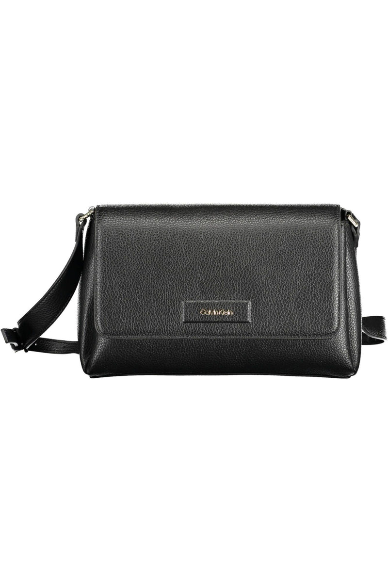 Calvin Klein Elegant Black Shoulder Bag with Logo Detail