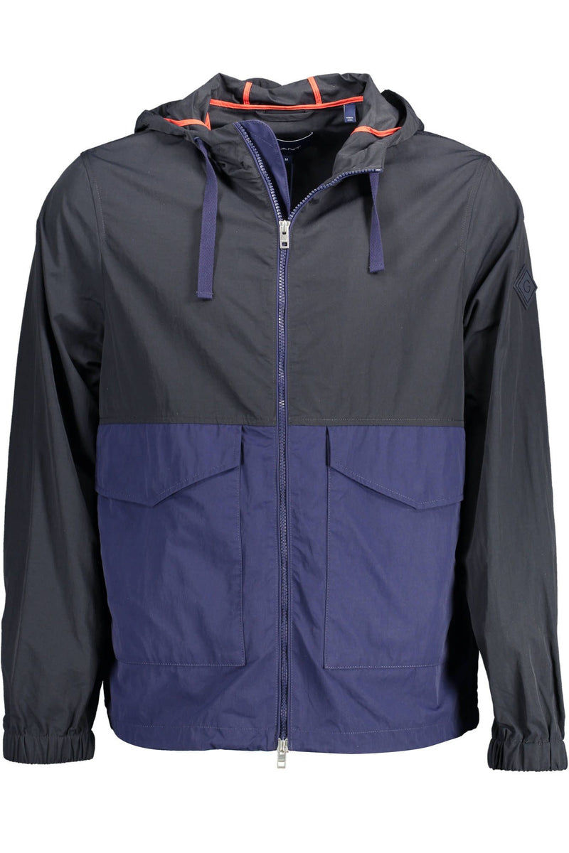 Gant Chic Blue Hooded Sports Jacket with Contrast Details