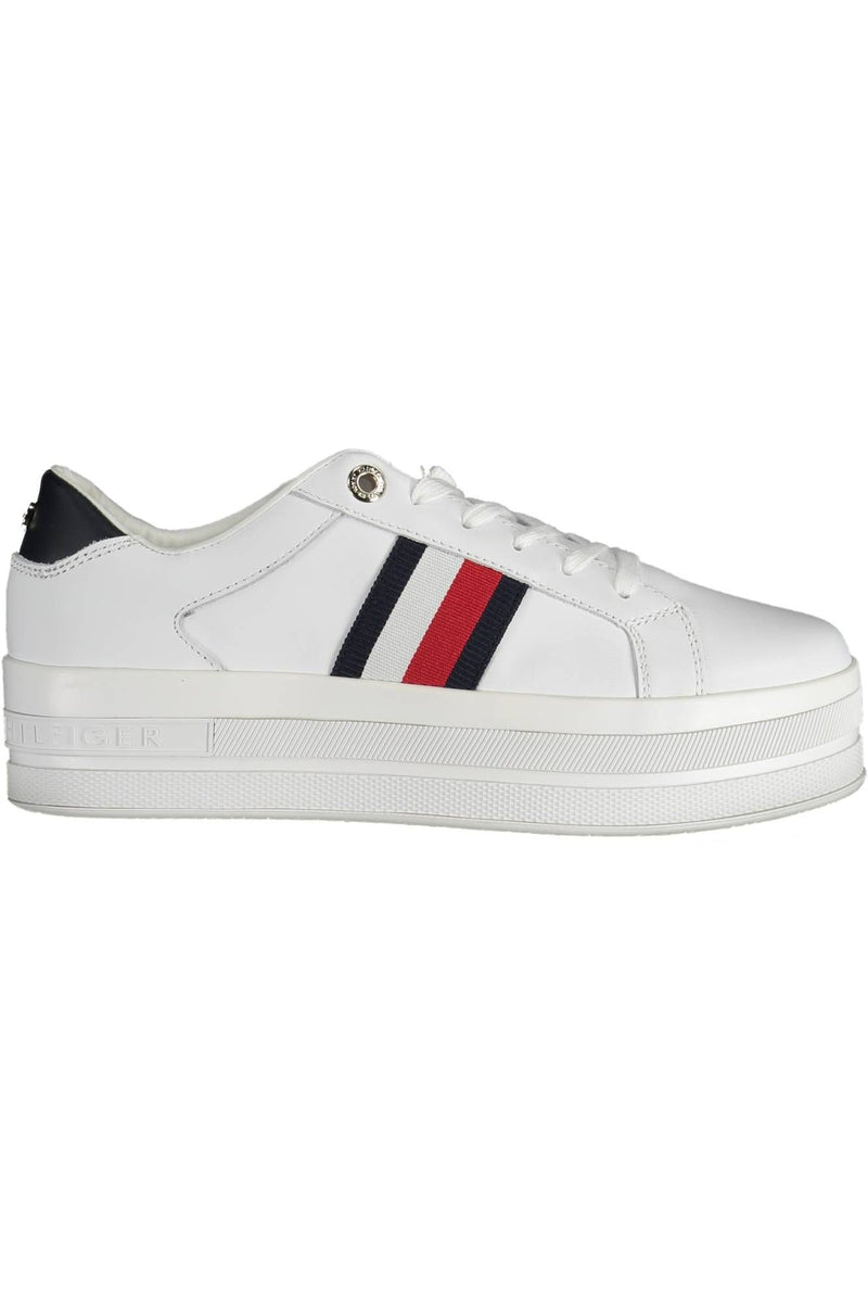 Tommy Hilfiger Sleek White Sneakers with Eco-Conscious Appeal