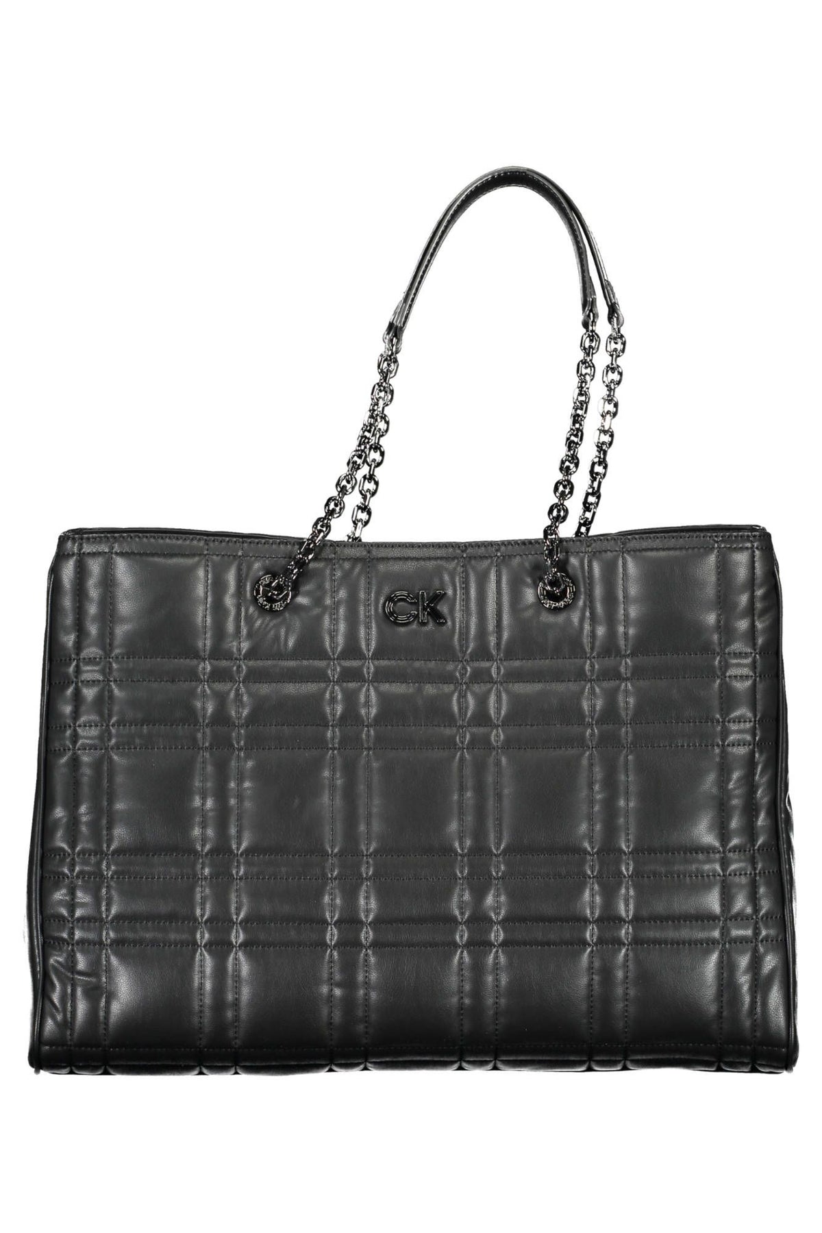 Calvin Klein Elegant Chain-Handle Black Handbag