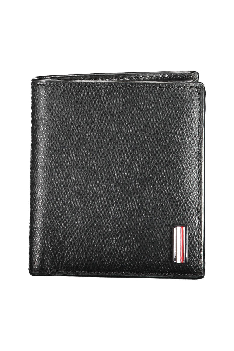 Tommy Hilfiger Elegant Black Leather Bifold Wallet