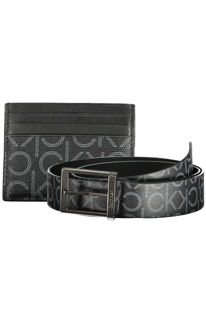 Calvin Klein Chic Black Card Holder & Belt Combo