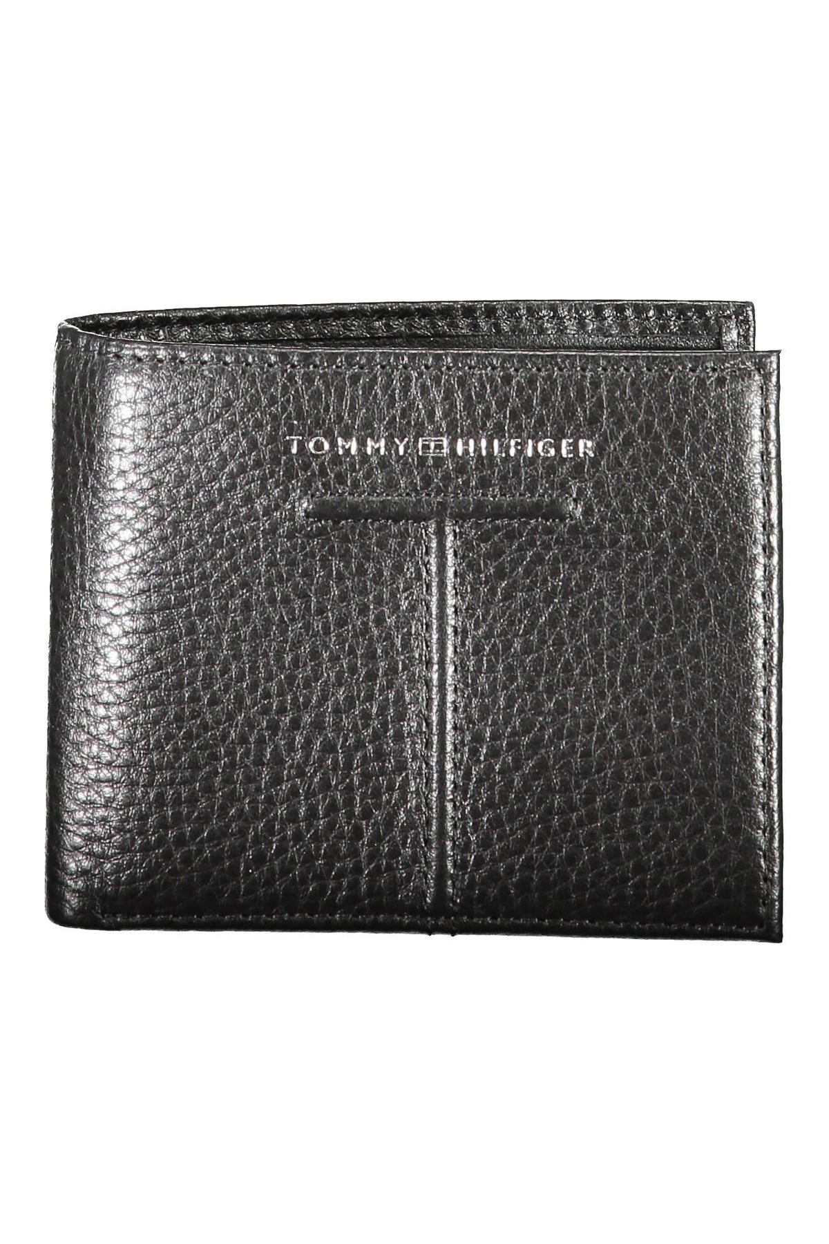 Tommy Hilfiger Elegant Black Leather Bifold Wallet