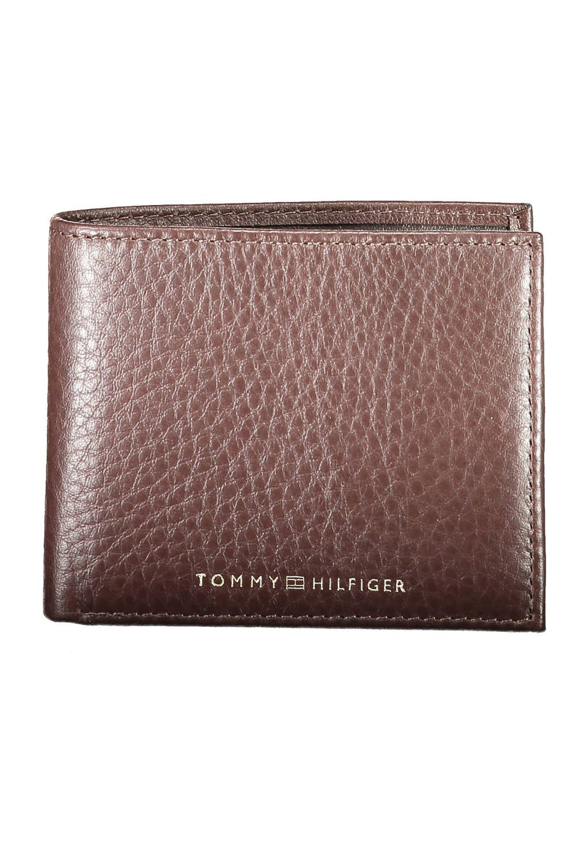 Tommy Hilfiger Elegant Brown Leather Bi-Fold Wallet