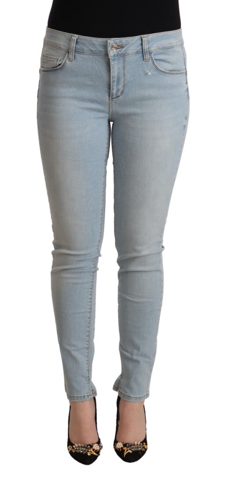 Liu Jo Light Blue Mid Waist Skinny Denim