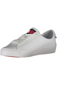 Tommy Hilfiger Eco-Conscious White Sneakers with Logo Accents