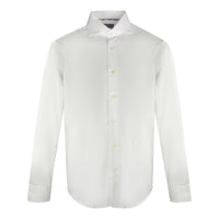 Aquascutum Plain Long Sleeve White Shirt