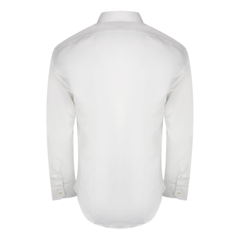 Aquascutum Plain Long Sleeve White Shirt