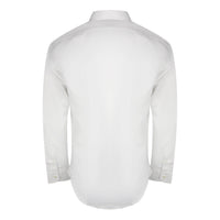 Aquascutum Embroidered Logo Long Sleeve White Shirt