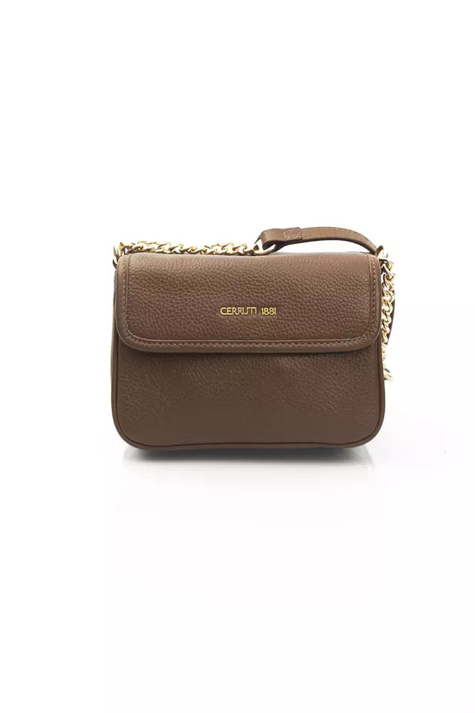 Cerruti 1881 Elegant Double Pocket Leather Crossbody Bag