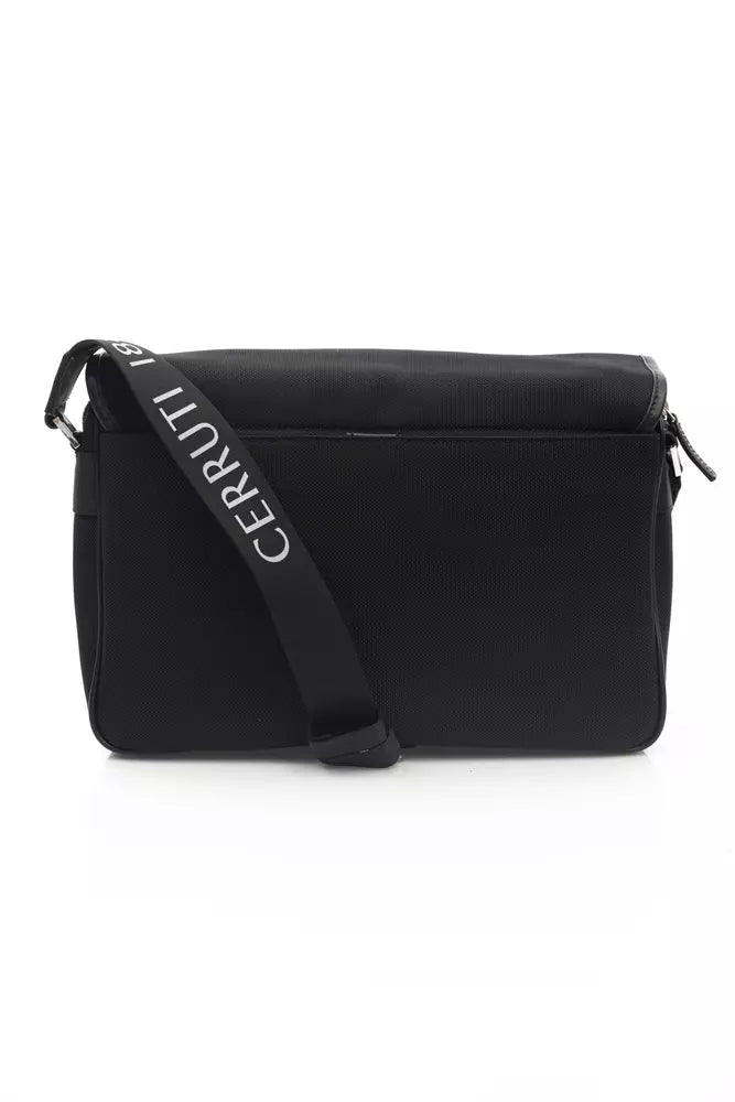 Cerruti 1881 Elegant Black Crossbody Logo Bag