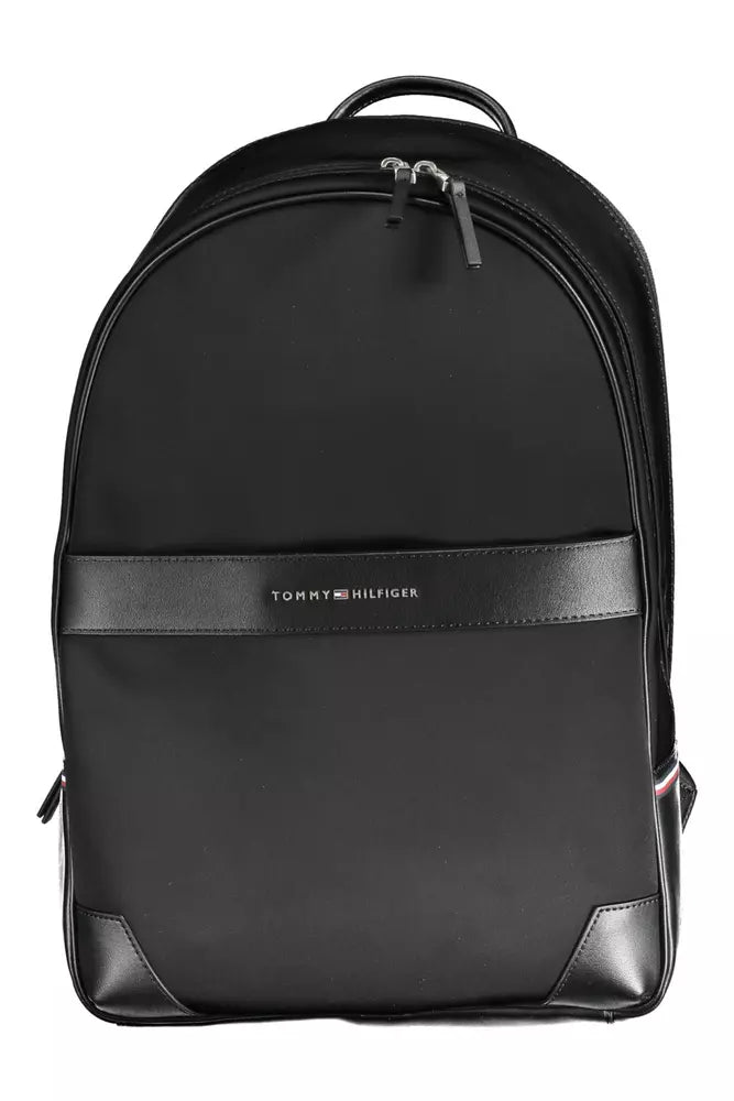 Tommy Hilfiger Black Polyethylene Men Backpack