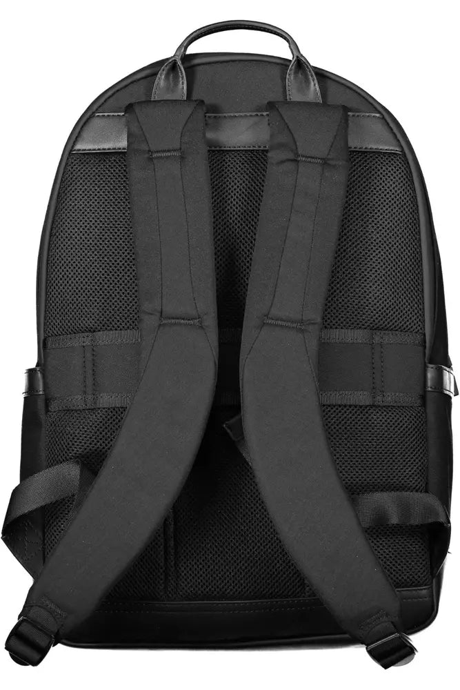 Tommy Hilfiger Black Nylon Men Backpack