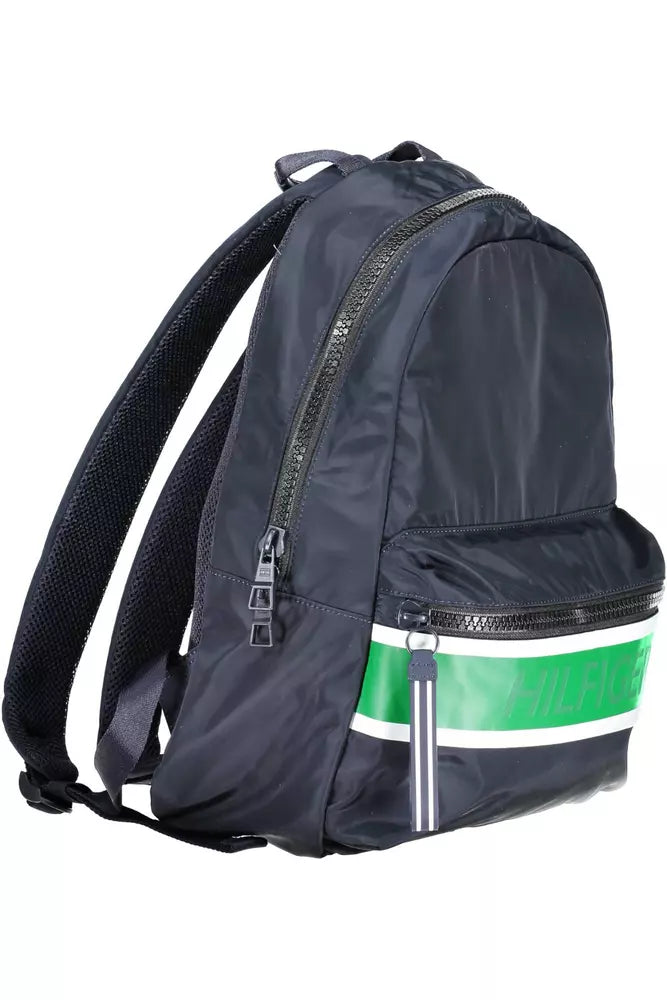 Tommy Hilfiger Blue Polyester Men Backpack