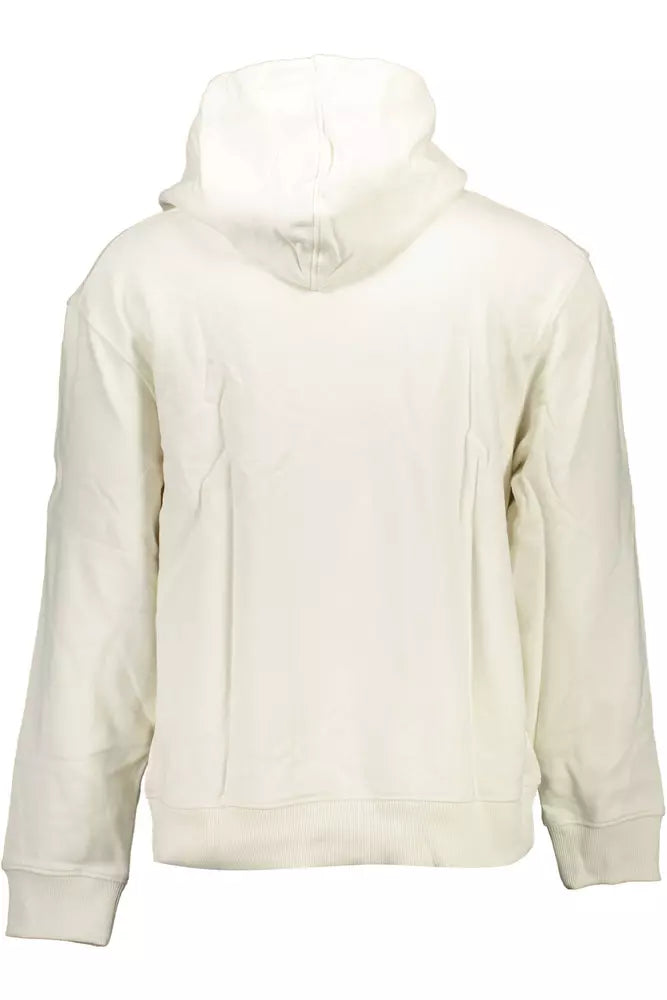 Calvin Klein Elegant White Cotton Hooded Sweatshirt