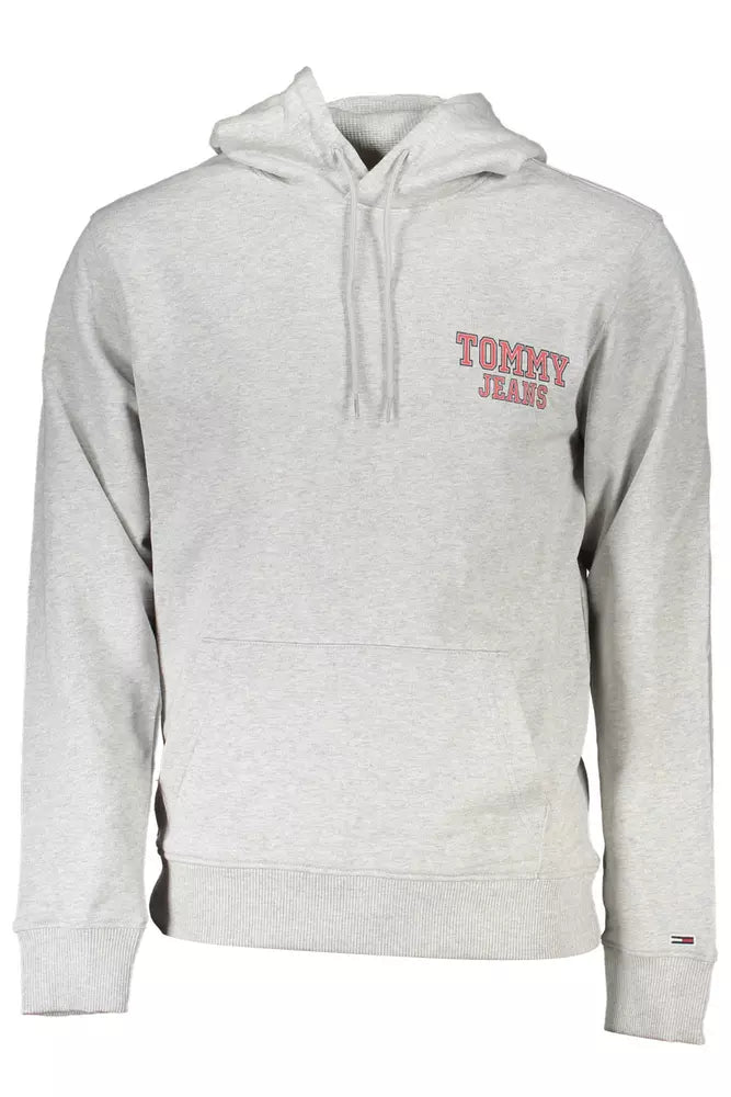 Tommy Hilfiger Elegant Gray Cotton Hooded Sweatshirt