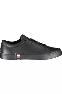 Tommy Hilfiger Sleek Black Eco-Friendly Sneakers