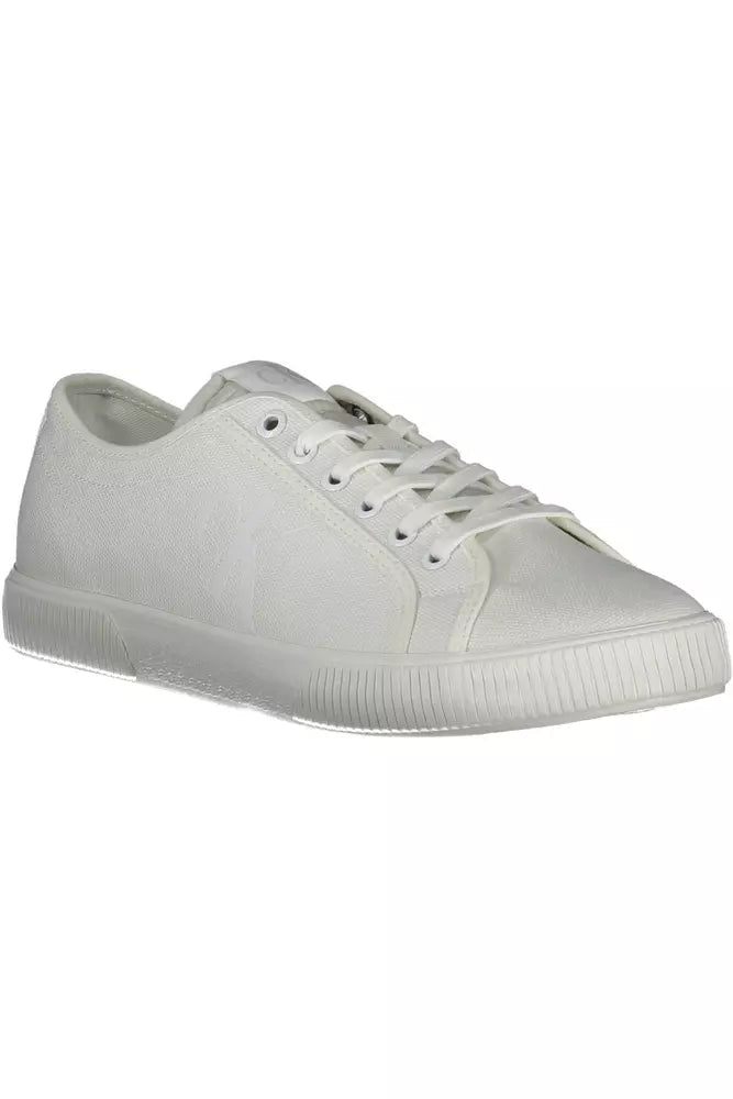 Calvin Klein Sleek White Sneakers with Eco-Friendly Twist