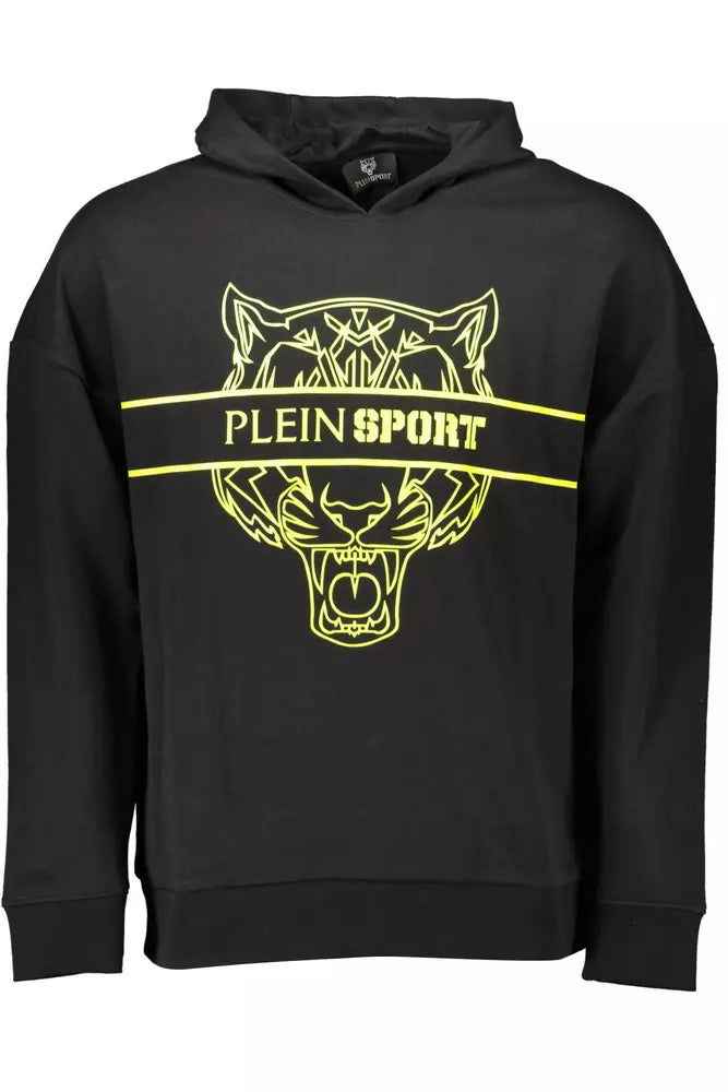 Plein Sport Sleek Hooded Sweater with Contrast Details