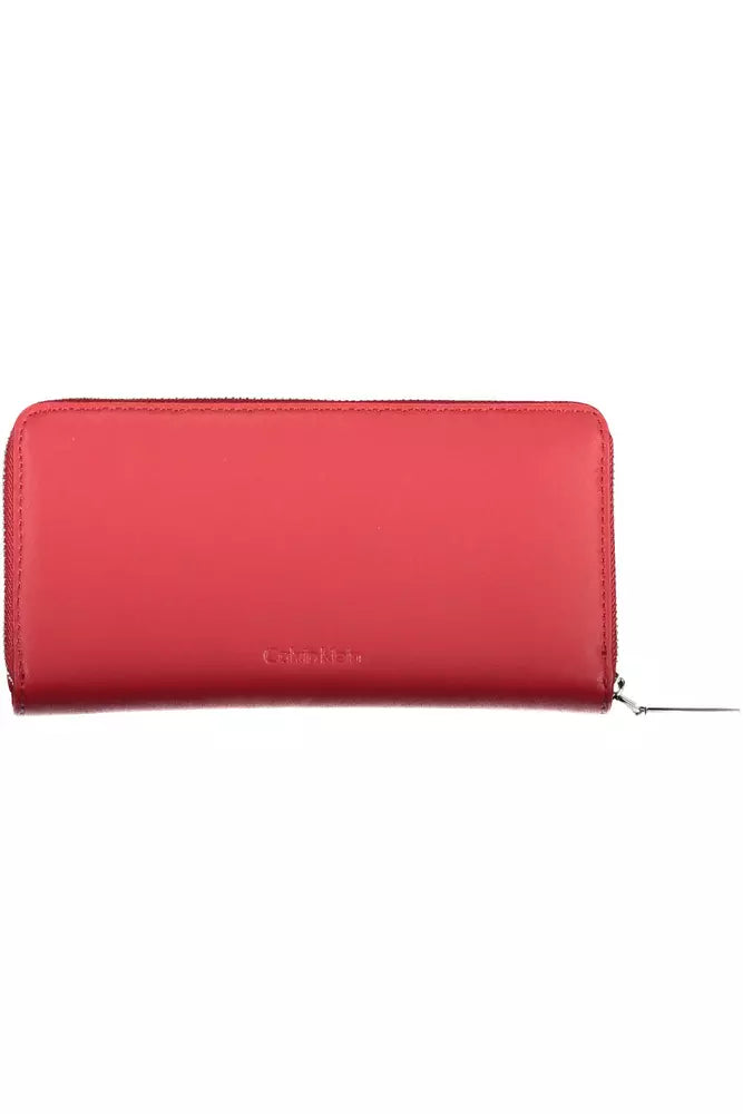 Calvin Klein Elegant Pink Polyethylene Wallet with Secure Zip