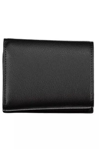 Tommy Hilfiger Sleek Black Polyethylene Wallet with Secure Closure