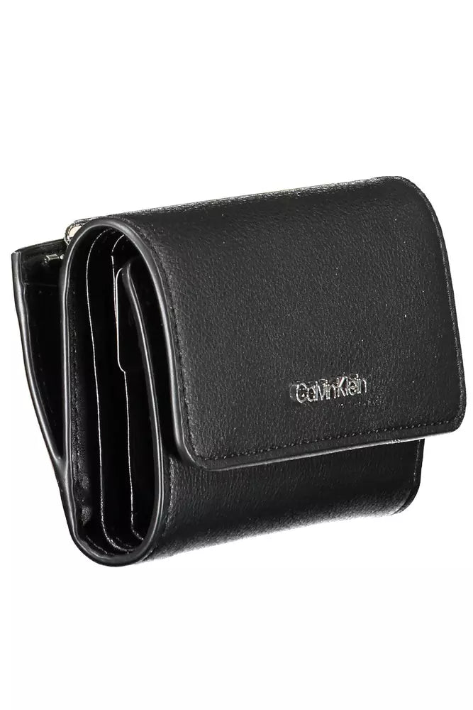 Calvin Klein Elegant Black Polyethylene Wallet with RFID Lock