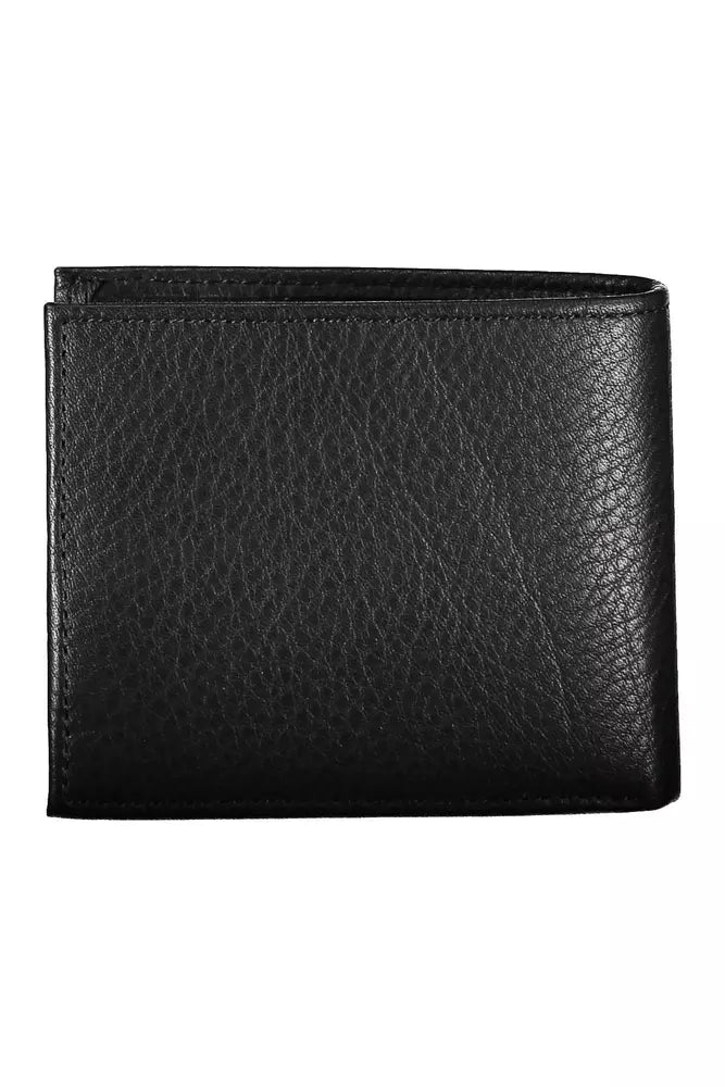 Tommy Hilfiger Elegant Black Leather Wallet