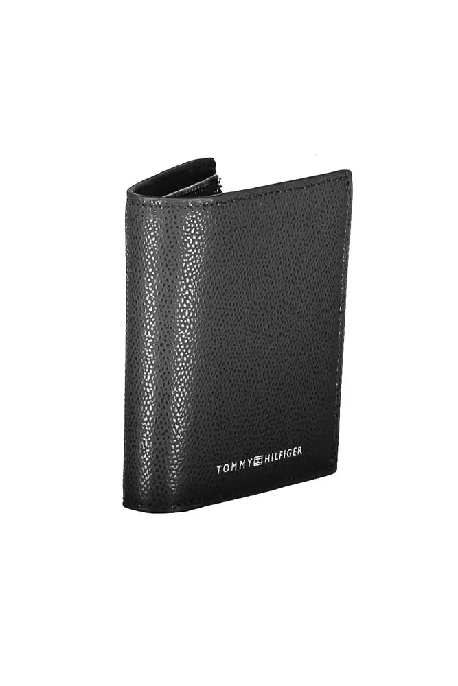 Tommy Hilfiger Elegant Black Leather RFID Wallet