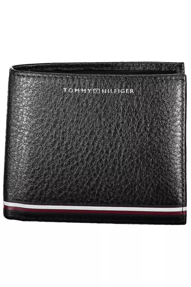 Tommy Hilfiger Elegant Black Leather Men's Wallet