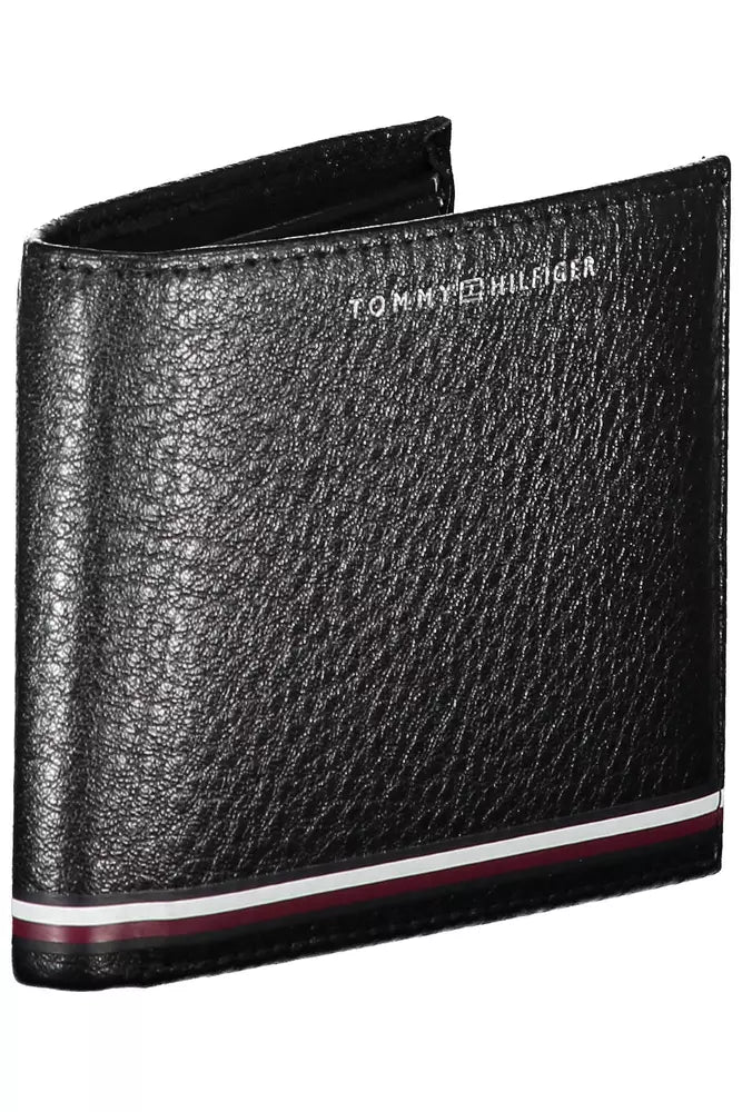 Tommy Hilfiger Elegant Black Leather Men's Wallet