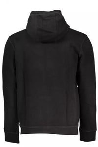 Tommy Hilfiger Elegant Black Hooded Sweatshirt with Embroidered Logo