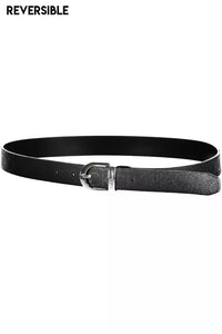 Calvin Klein Elegant Reversible Black Belt with Metal Buckle