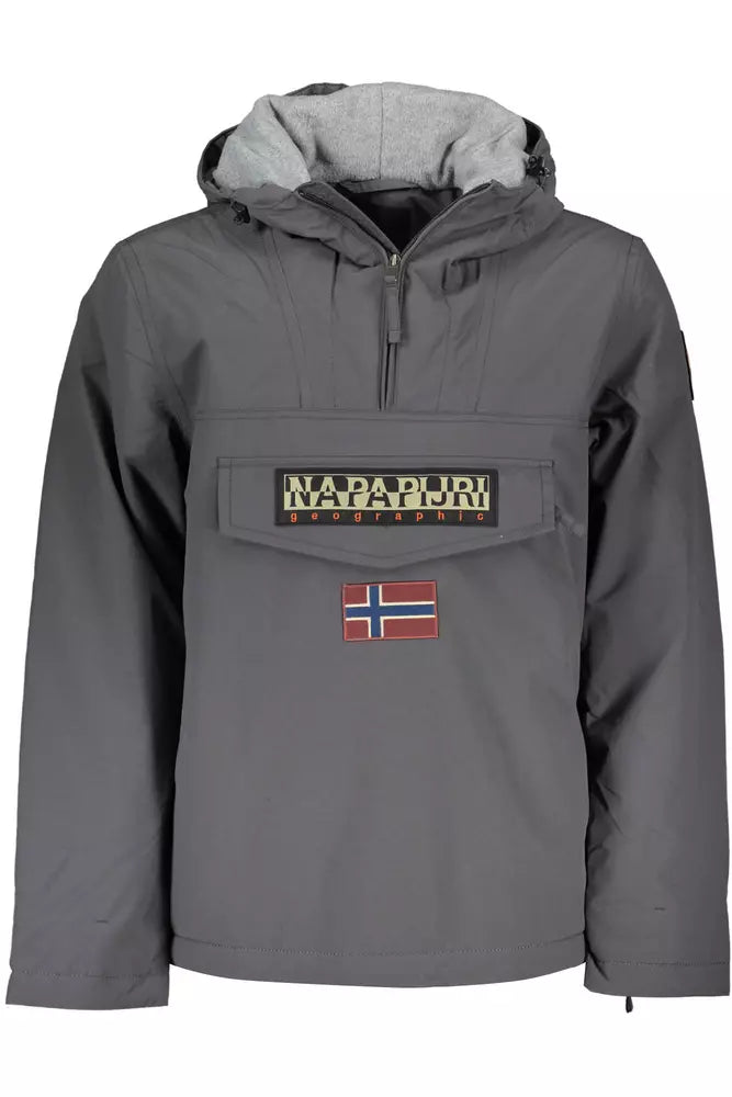 Napapijri Eco-Conscious Gray Rainforest Jacket