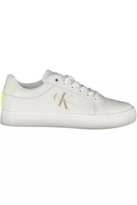 Calvin Klein Sleek White Sneakers with Eco-Friendly Twist