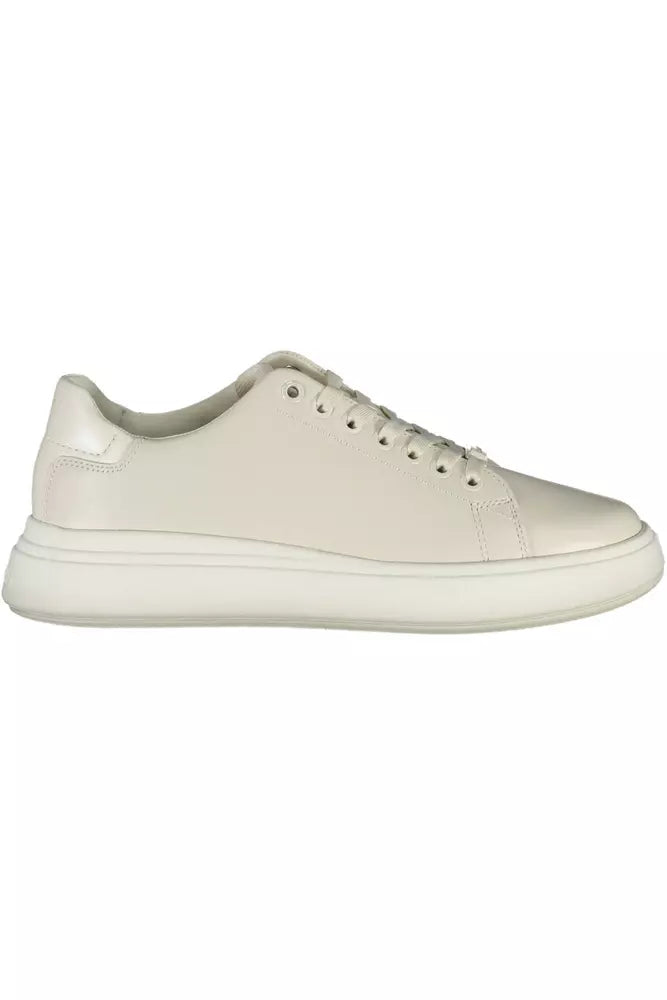 Calvin Klein Elegant Beige Trainer with Logo Detail