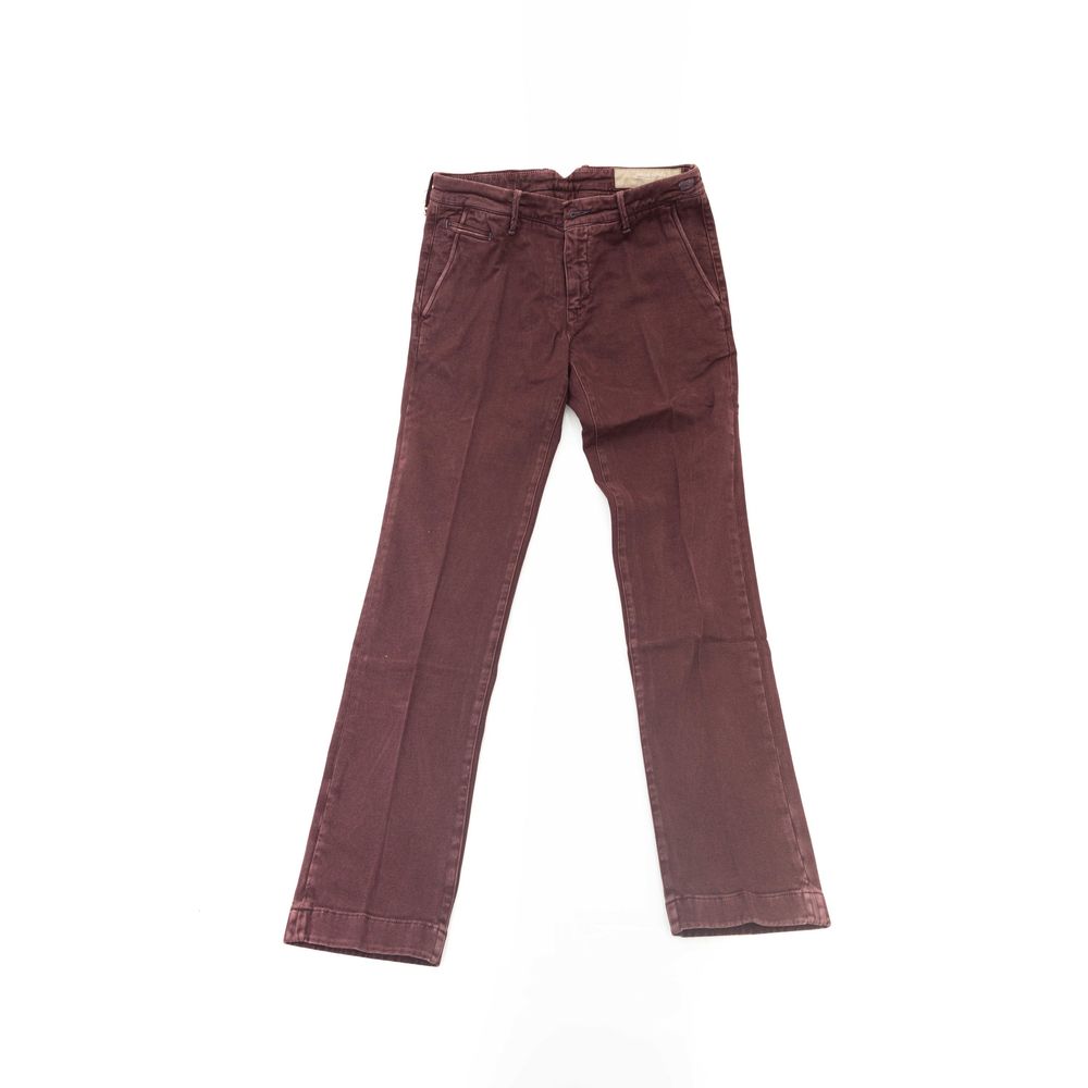 Jacob Cohen Elegant Burgundy Chino Model Trousers