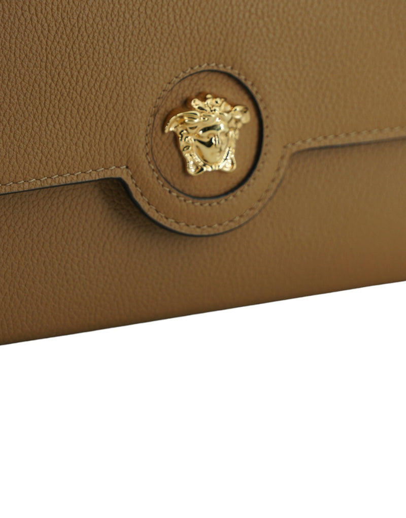 Versace Elegant Calf Leather Wallet with Medusa Logo