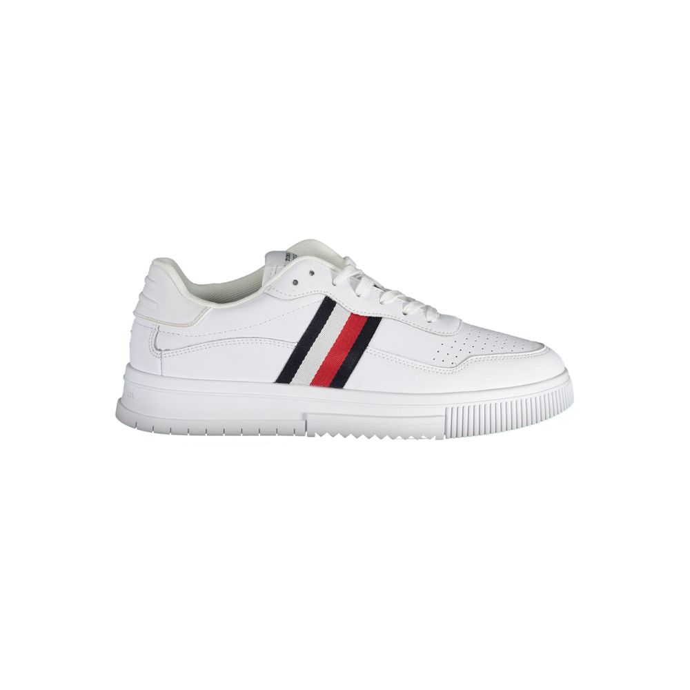 Tommy Hilfiger Classic White Sneakers with Embroidery Detail