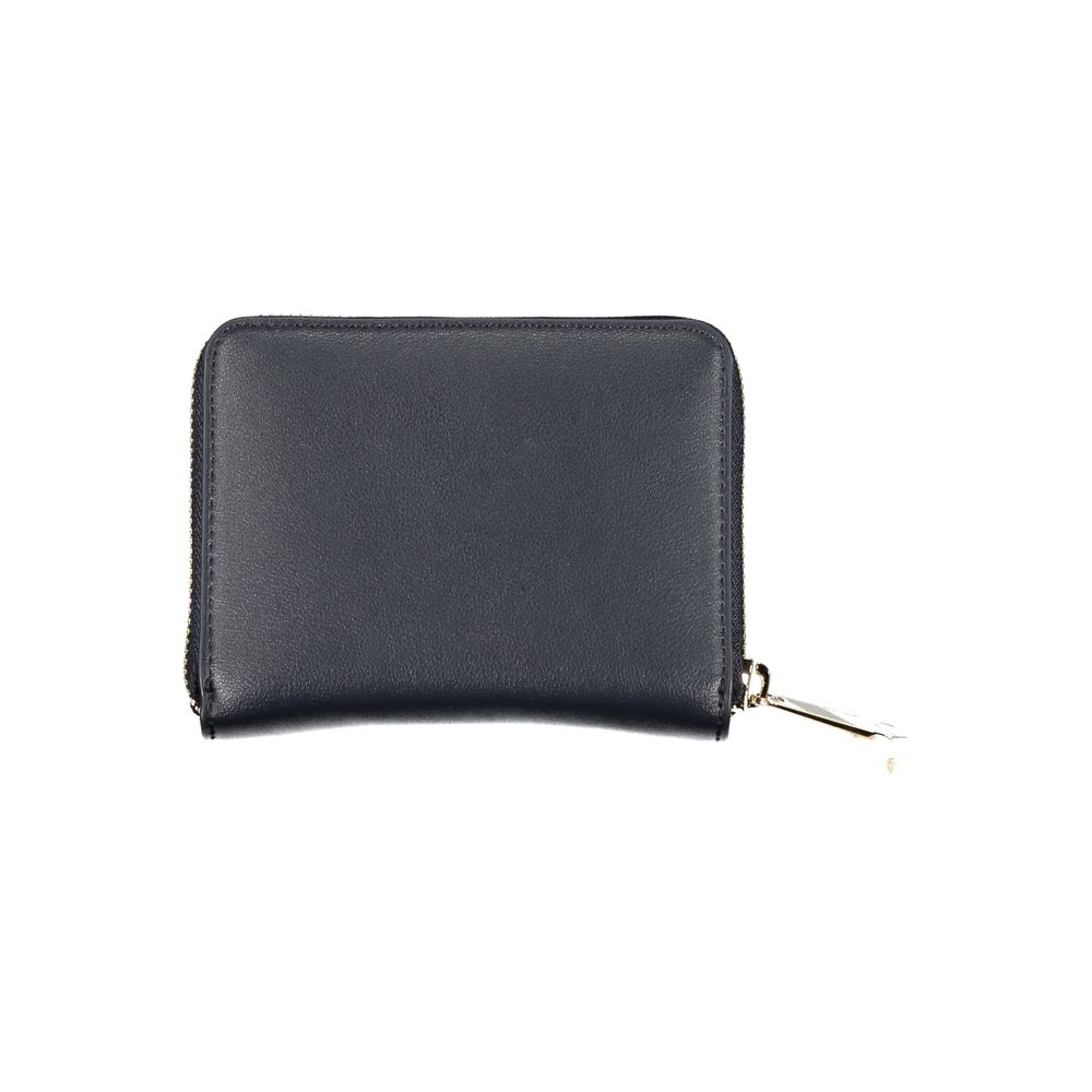 Tommy Hilfiger Elegant Blue Zip Wallet with Multiple Compartments