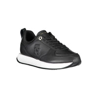 Tommy Hilfiger Black Leather Women Sneaker