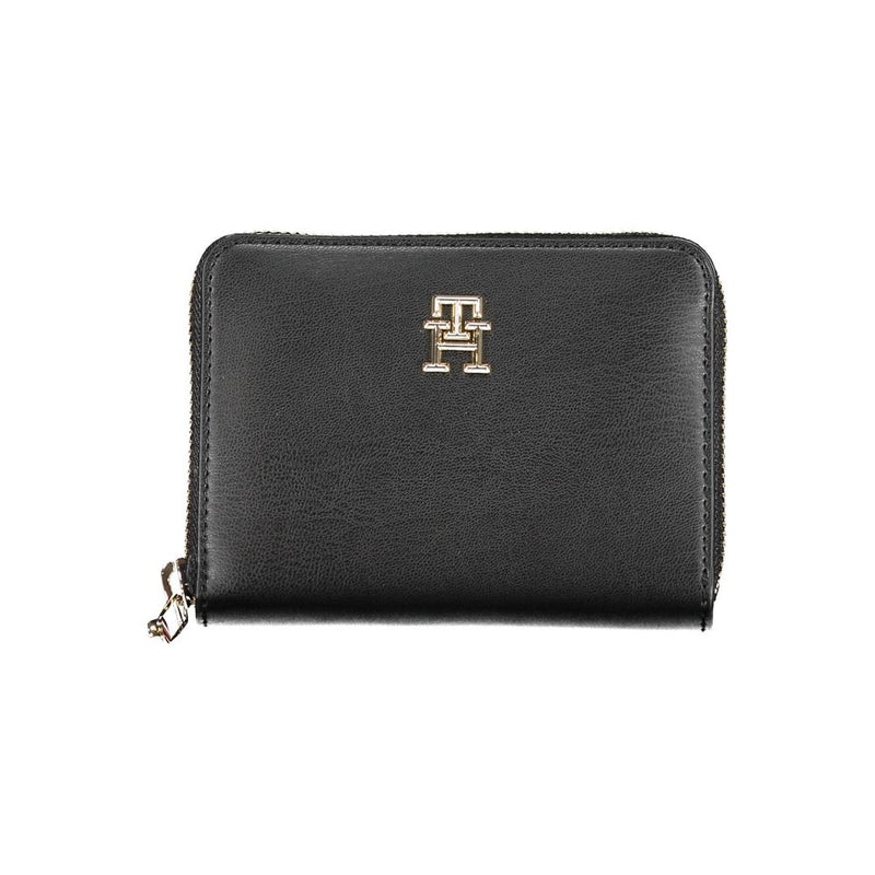 Tommy Hilfiger Chic Black Polyethylene Spacious Wallet