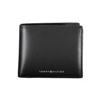 Tommy Hilfiger Sleek Black Leather Wallet for the Modern Man