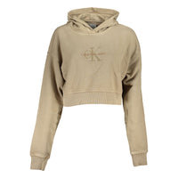 Calvin Klein Chic Beige Embroidered Hooded Sweatshirt