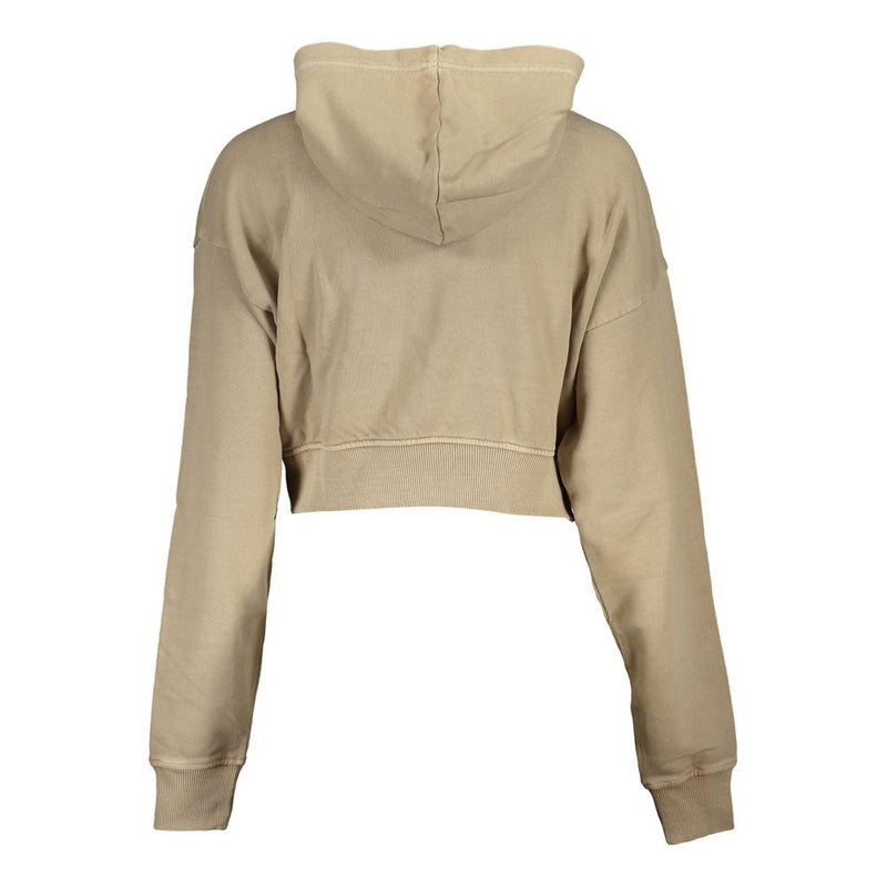 Calvin Klein Chic Beige Embroidered Hooded Sweatshirt