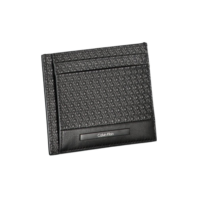 Calvin Klein Elegant Leather Card Holder with Contrasting Details